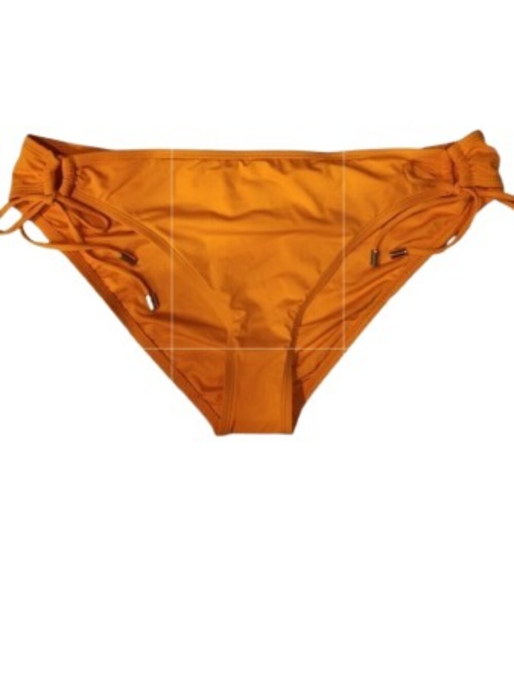 La Blanca Bright Orange Swim Bikini Bottom with Drawstring Detail Size 14